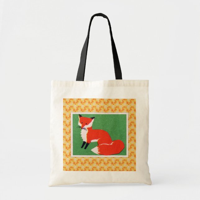 Vintager roter Fox-Druck Tragetasche (Vorne)