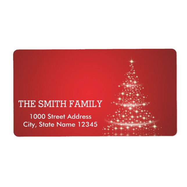 Vintager Roter Glitzer Weihnachtsbaum (Vorne)