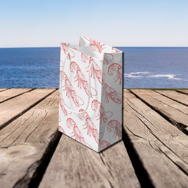 Vintager roter Hummer - Aquarell Kleine Geschenktüte (Von Creator hochgeladen)