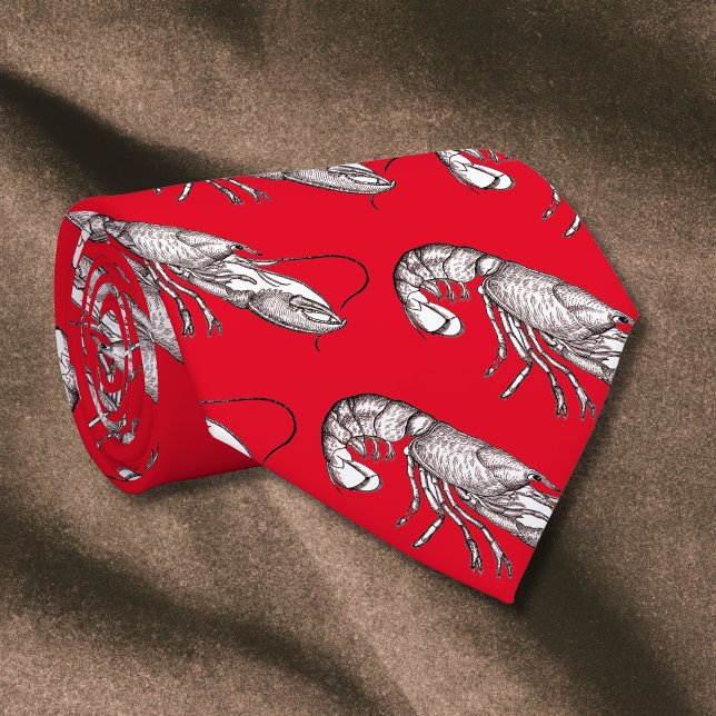Vintager roter Hummer Krawatte (Von Creator hochgeladen)