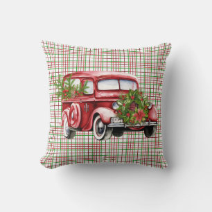 Vintager roter Lkw-Kissen Kissen