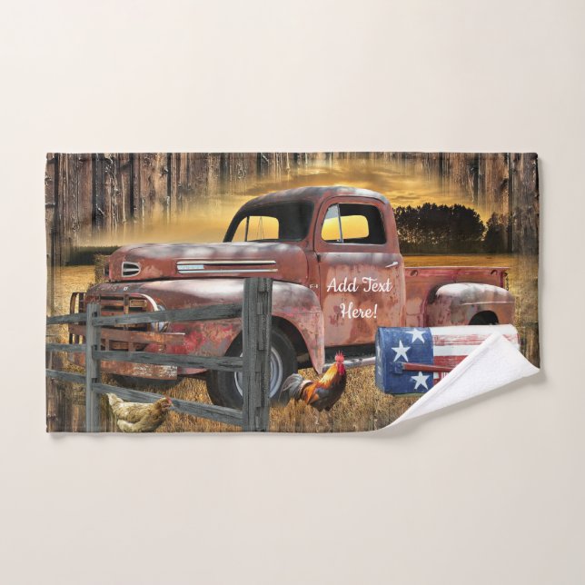 Vintager roter LKW-LKW-LKW Handtuch (Handtuch)