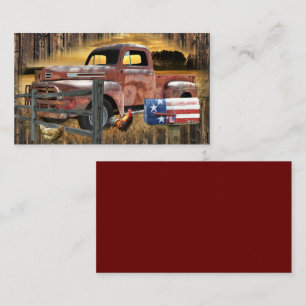 Vintager roter LKW-LKW-LKW Visitenkarte
