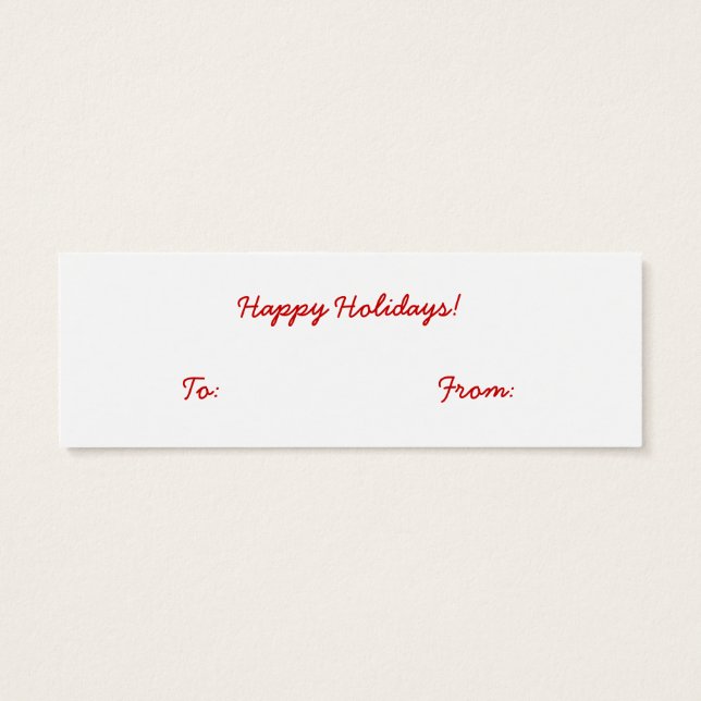 Vintager Roter Schlitten mit Bow-Geschenk-Tag (Rückseite)