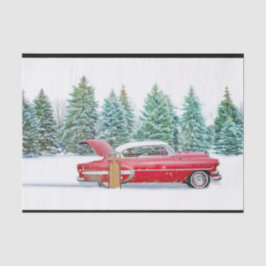Vintager Roter Schneefall Seidenpapier