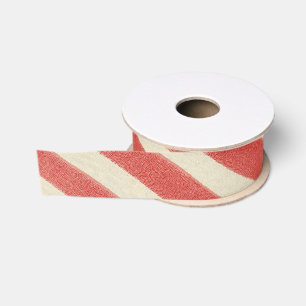 Vintager Roter Streifen 1,5" Körnerband Ripsband
