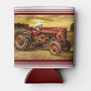 Vintager roter Traktor Dosenkühler