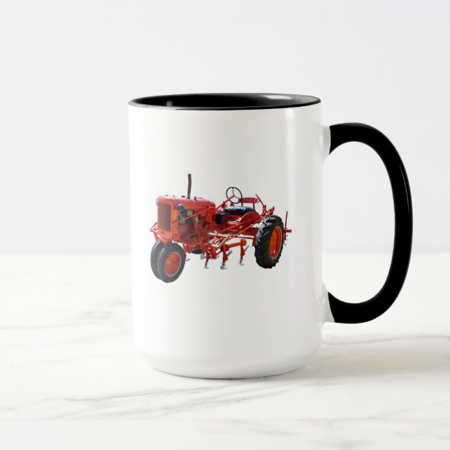 Vintager roter Traktor Tasse (Rechts)