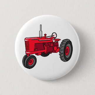 Vintager Rottraktor Button