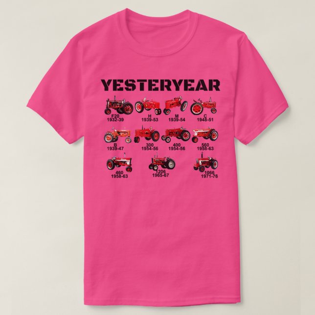 Vintager Rottraktor gestern T-Shirt (Design vorne)
