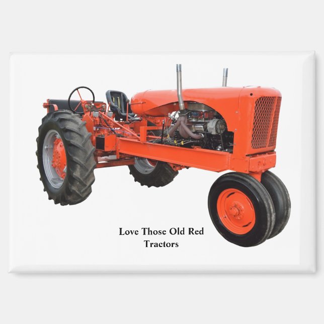 Vintager Rottraktor Magnet (Vorderseite)