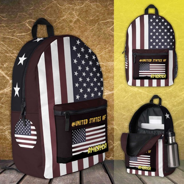 Vintager Rucksack der amerikanischen Flagge, patri (Von Creator hochgeladen)