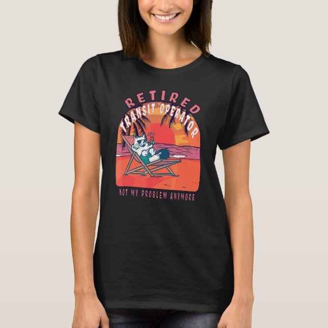 Vintager Ruhestand des Verkehrsunternehmers T-Shirt (Vorderseite)