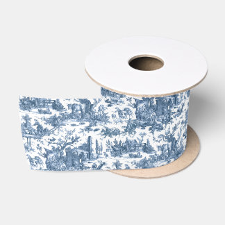 Vintager rustikaler Bauernhof Französisch Toile-Bl Satinband
