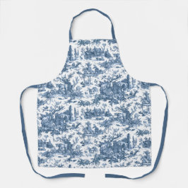 Vintager rustikaler Bauernhof Französisch Toile-Bl Schürze