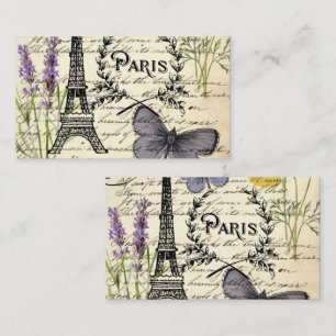 Vintager, rustikaler, französischer Eiffelturm Par Mitteilungskarte