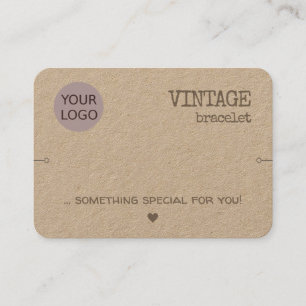 Vintager rustikaler Naturpapierhalter Brown Visitenkarte