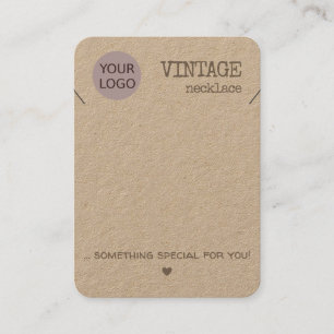 Vintager rustikaler Naturpapierhalter Brown Visitenkarte