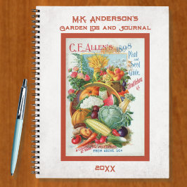Vintager Saatkatalog Personalisiert SpiralNotebook Notizbuch