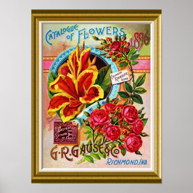 Vintager Saatkatalog Poster (Vorne)