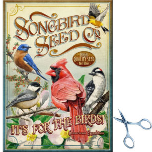 Vintager Saatkatalog, Songbird Seed Company Seidenpapier