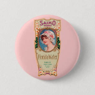 Vintager Salko Florida Wasser-Parfüm-Aufkleber Button
