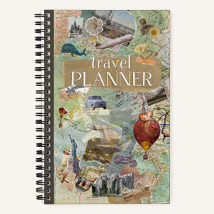 Vintager Sammelreiseplan Notizbuch