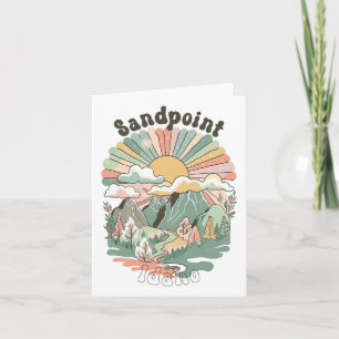 Vintager Sandpoint Idaho Berge Wandern Karte
