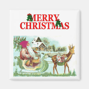 Vintager Sankt-Weihnachtsmagnet Magnet