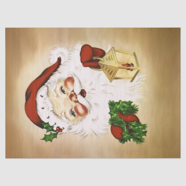 Vintager Santa 2 Seidenpapier (Vorderseite)