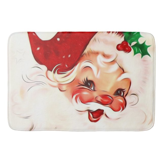 Vintager Santa 4 Badematte (Vorderseite)
