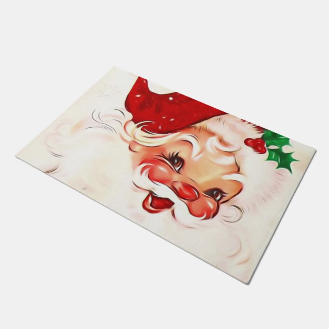 Vintager Santa 4 Fußmatte (Schrägansicht)