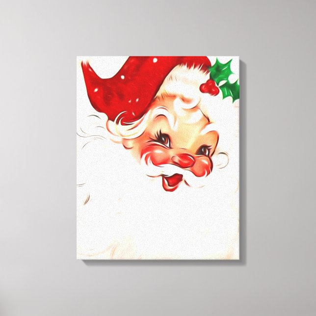 Vintager Santa 4 Leinwanddruck (Vorderseite)