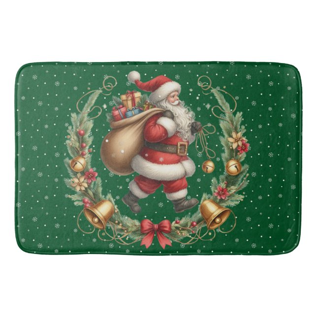 Vintager Santa Bath Mat Badematte (Vorderseite)