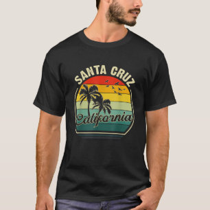 Vintager Santa Cruz Beach California Sommer Sunset T-Shirt