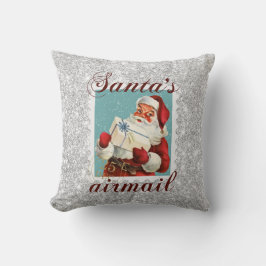 Vintager Santa Glitzer Wohngestaltung Kissen
