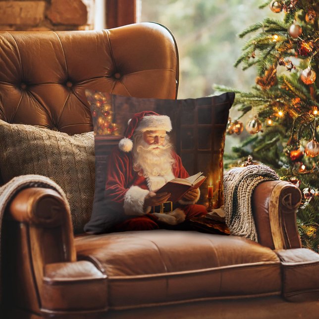 Vintager Santa Reading Kissen (Von Creator hochgeladen)