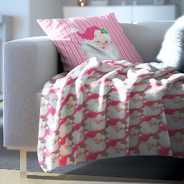 Vintager Santa-Retro-Weihnachten Fleecedecke