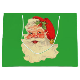 Vintager Santa Santa Santa Santa Große Geschenktüte