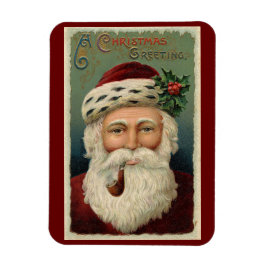 Vintager Santa Santa Santa Santa Santa Magnet