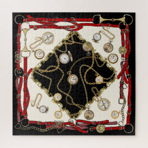 Vintager Scarf: Muster der Kettenlaufzeit