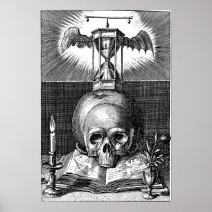 Vintager Schädel Poster