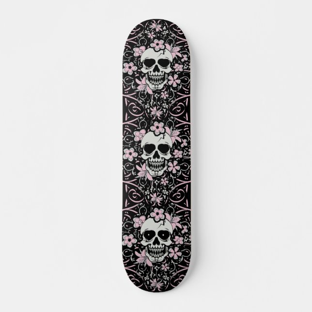 Vintager Schädel Skateboard (Vorne)