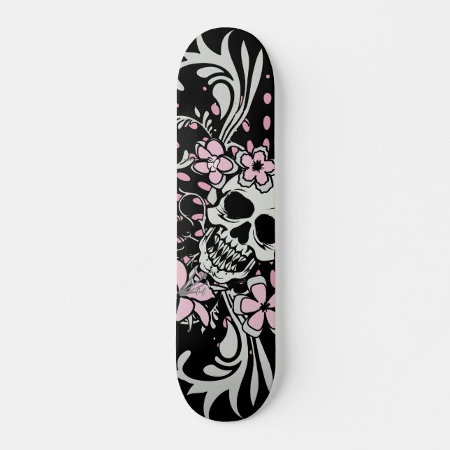 Vintager Schädel Skateboard (Vorne)
