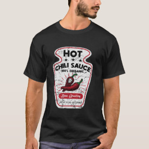 Vintager scharfer Chili Hot Sauce Kostüm Funny Hal T-Shirt