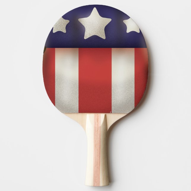 Vintager Schild der Vereinten Staaten Tischtennis Schläger (Vorderseite)