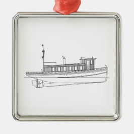 Vintager Schlepper Ornament Aus Metall