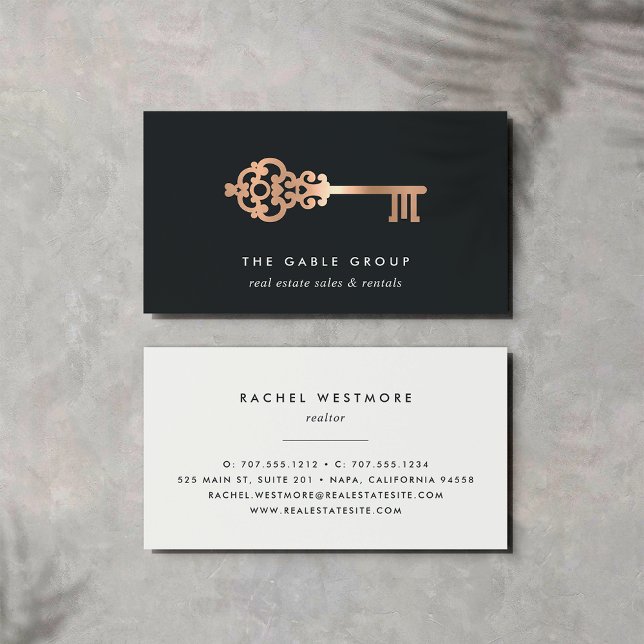 Vintager Schlüssel | Kupfer | Real Anwesen Visitenkarte (Von Creator hochgeladen)