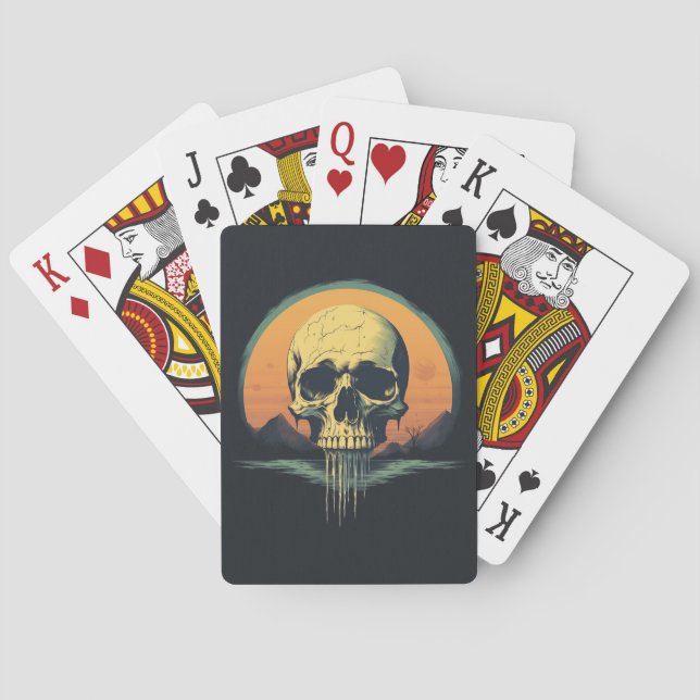 Vintager Schmelzofen Spielkarten (Rückseite)