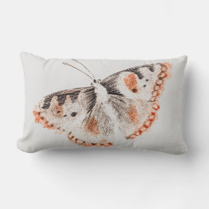Vintager Schmetterling Alte Illustration Kissen